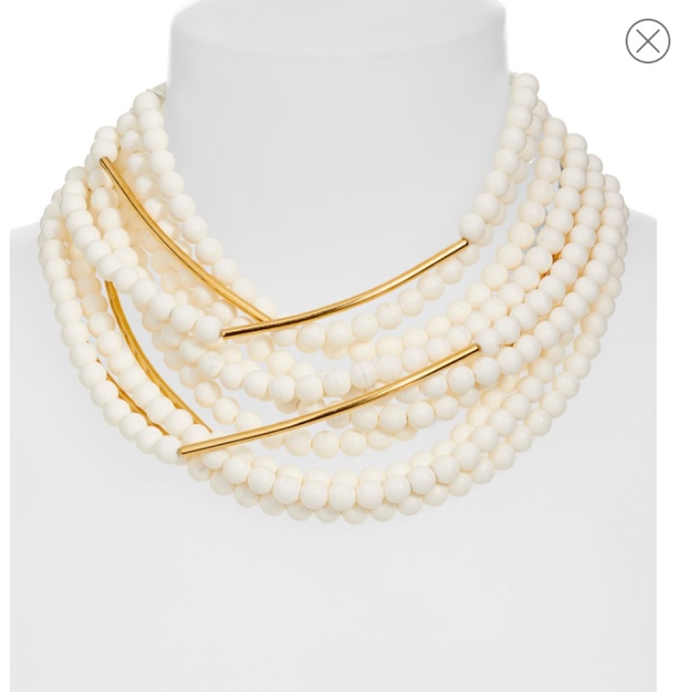 Fairchild Baldwin White & Gold Mini Bella Necklace
